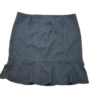 Studio M Women's 12 Giada" Brown Ruffled Bottom Back Zip Skirt NWT $78